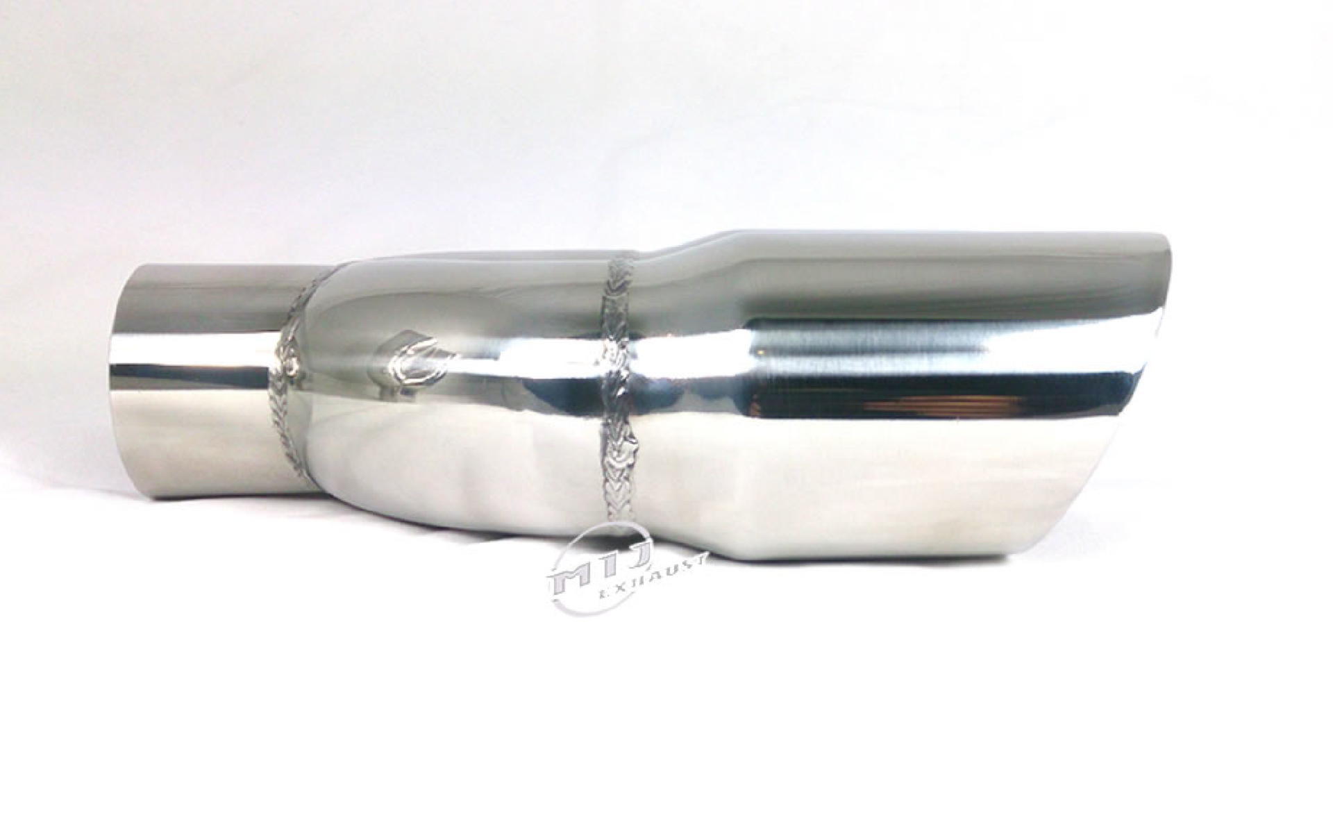 3" Exhaust Tailpipes Stainless Staggered Slash Cut Tail Pipes Twin Tip